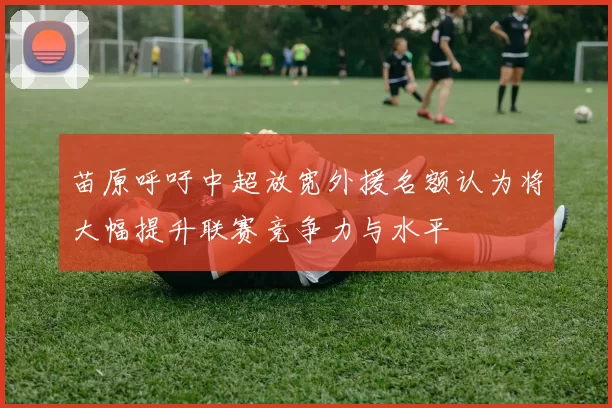 苗原呼吁中超放宽外援名额认为将大幅提升联赛竞争力与水平
